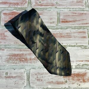 Vintage Franco Rossi 100% Silk Made In Italy Geometric Designer Tie